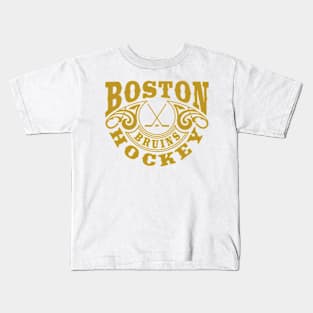 Vintage Retro Boston Bruins Hockey Kids T-Shirt